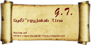 Györgyjakab Tina névjegykártya